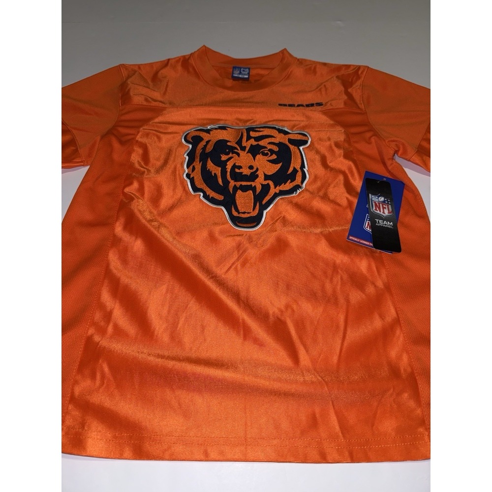 Chicago Bears Youth Jersey Shirt Orange NFL Team Apparel 18-20 Football Kids NWT - Picture 2 of 13